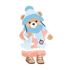 Frank Garcia by Spellbinders Dies - Bundled up Winter Bear